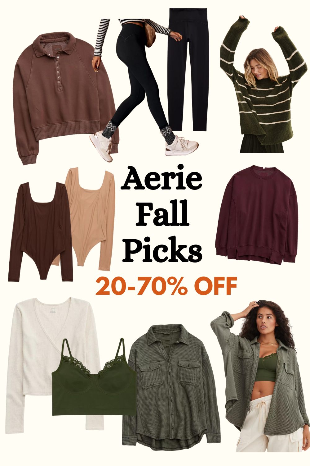 aerie womens fall clothing collage