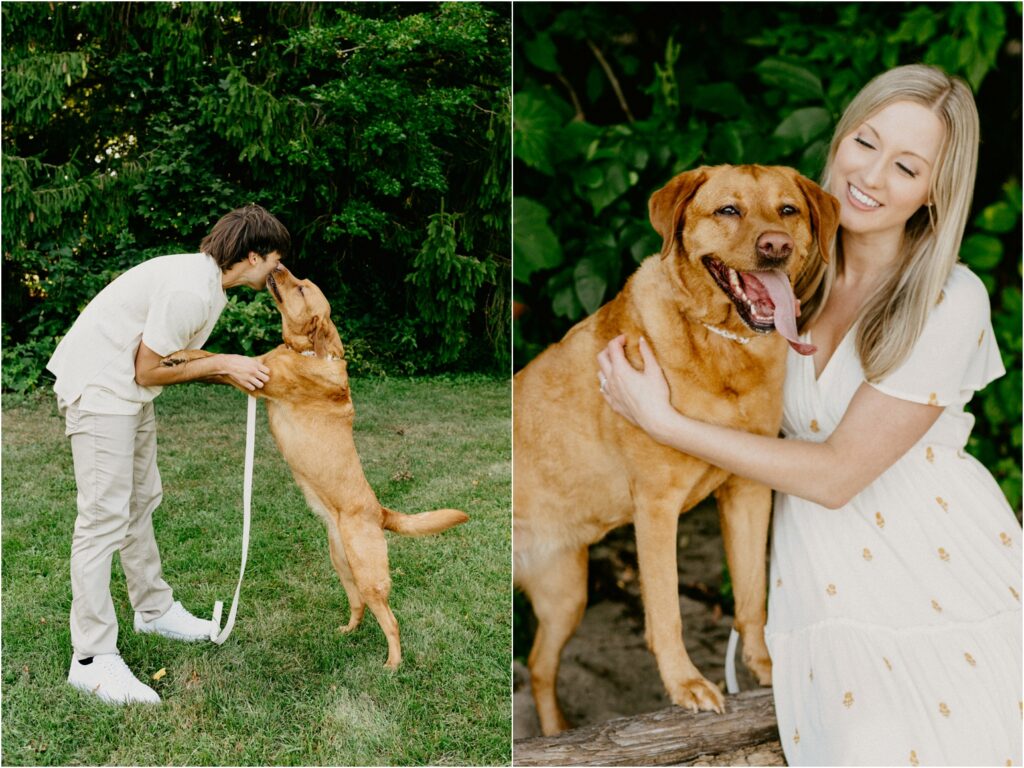 couple with their dog