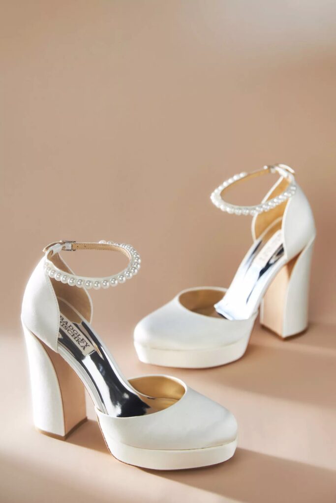 platform wedding day heel