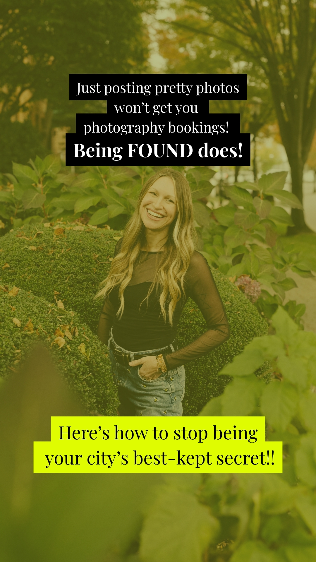 Photography Business Coach Ren Lenhof teaching Instagram SEO for photographers.