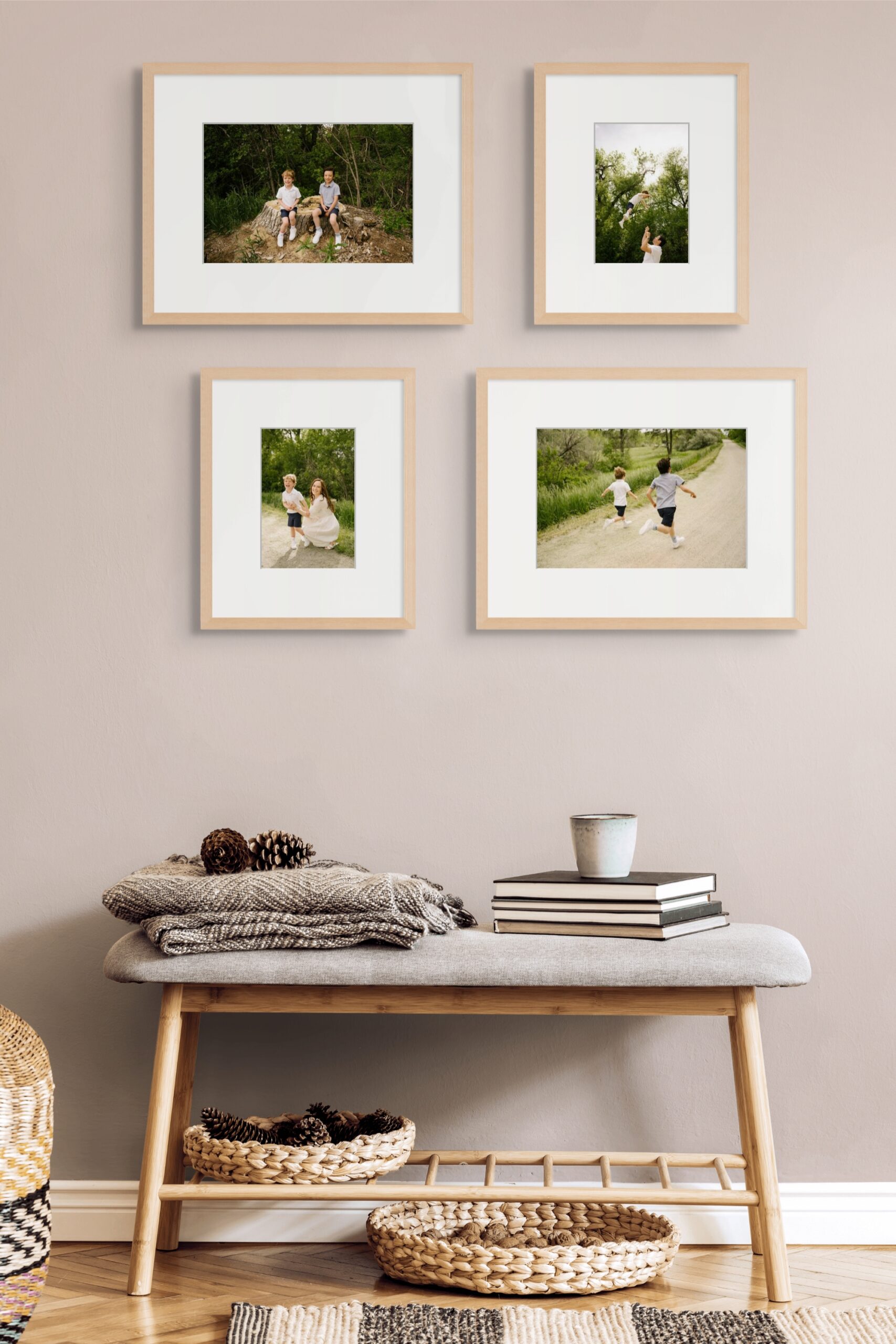 photo gallery wall in a cute home